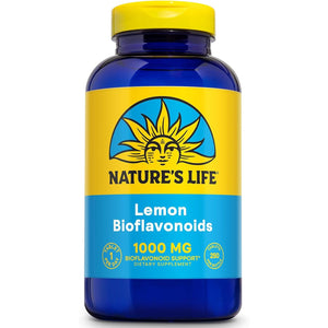 Nature's Life Bioflavonoids 1000mg per Serving | 250 Capsules | More Than 4 Months Supply | Lemon Bioflavonoid Complex, Hesperidin & Rutin | Antioxidant for Healthy Capillaries & VIT C Absorption