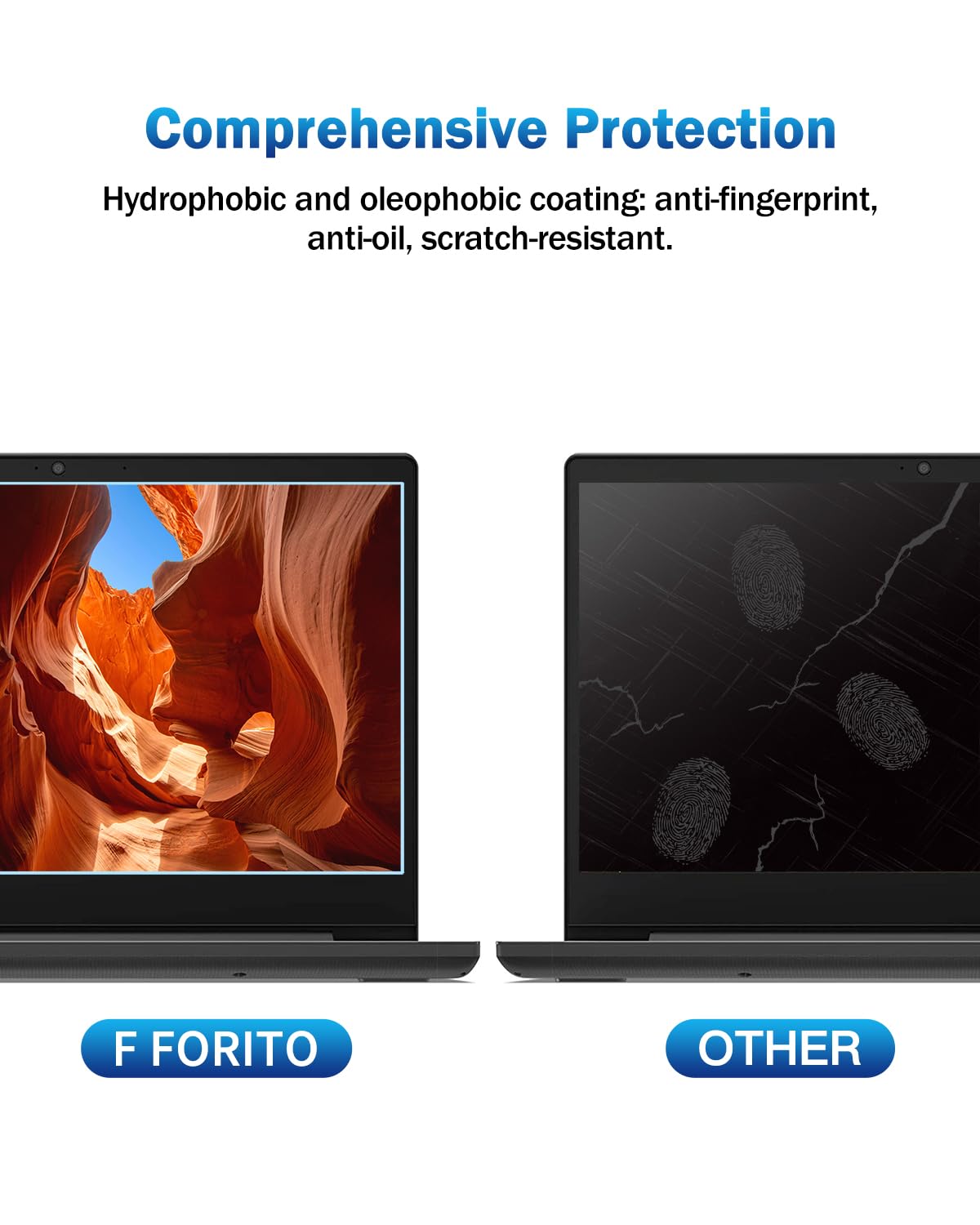 Buy now F FORITO 2-Pack 15.6 Inch Anti Blue Light Laptop Screen Protector, Eye Protection Anti Glare Matte Computer Screen Cover for 15.6" Laptop with 16:9 Aspect Ratio, Reduce Eye Strain and Touch Sensitive at indiglob india