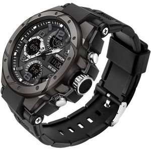 AIMES Mens Watches Sports Outdoor Waterproof Military Watch for Men Tactical Watch Analog Digital Date Alarm Stopwatch Multi-Function Tactics Big Face Wristwatch for Men