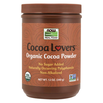 Buy now Now Foods Organic Cocoa Powder, Unsweetened-12 oz at indiglob india