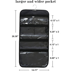 Foldable Clear Hanging Travel Toiletry Bag Cosmetic Organiser Storage