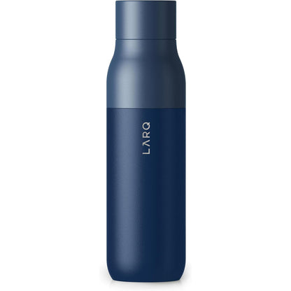 LARQ Bottle Twist Top 17 oz - Insulated Stainless Steel Water Bottle | BPA Free | Reusable Water Bottle for Camping, Office, and Travel | Keep Drinks Cold and Hot, Obsidian Black