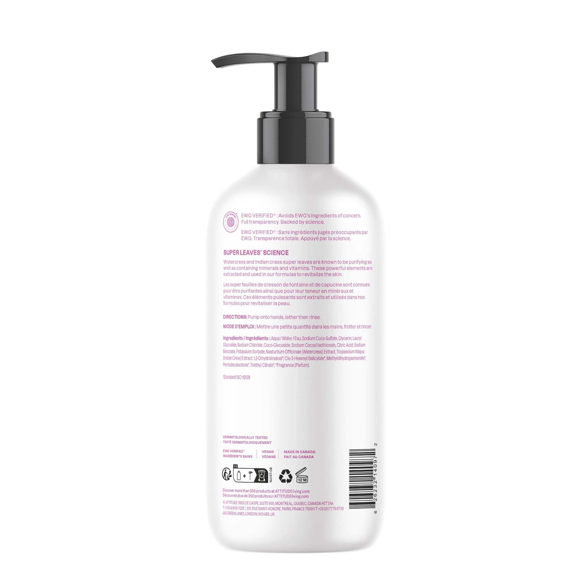 Buy now ATTITUDE Liquid Hand Soap, EWG Verified, Plant and Mineral-Based, Vegan Personal Care Products, Coconut & Wild Berries Scent, 16 Fl Oz at indiglob india