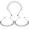 3 Pack Unisex Hair Band Metal Headband Black Head Band Spring Wavy Nonslip Men Women Sports Fashion Headwear (Small Spring) - Wavy Spring