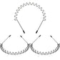 3 Pack Unisex Hair Band Metal Headband Black Head Band Spring Wavy Nonslip Men Women Sports Fashion Headwear (Small Spring)