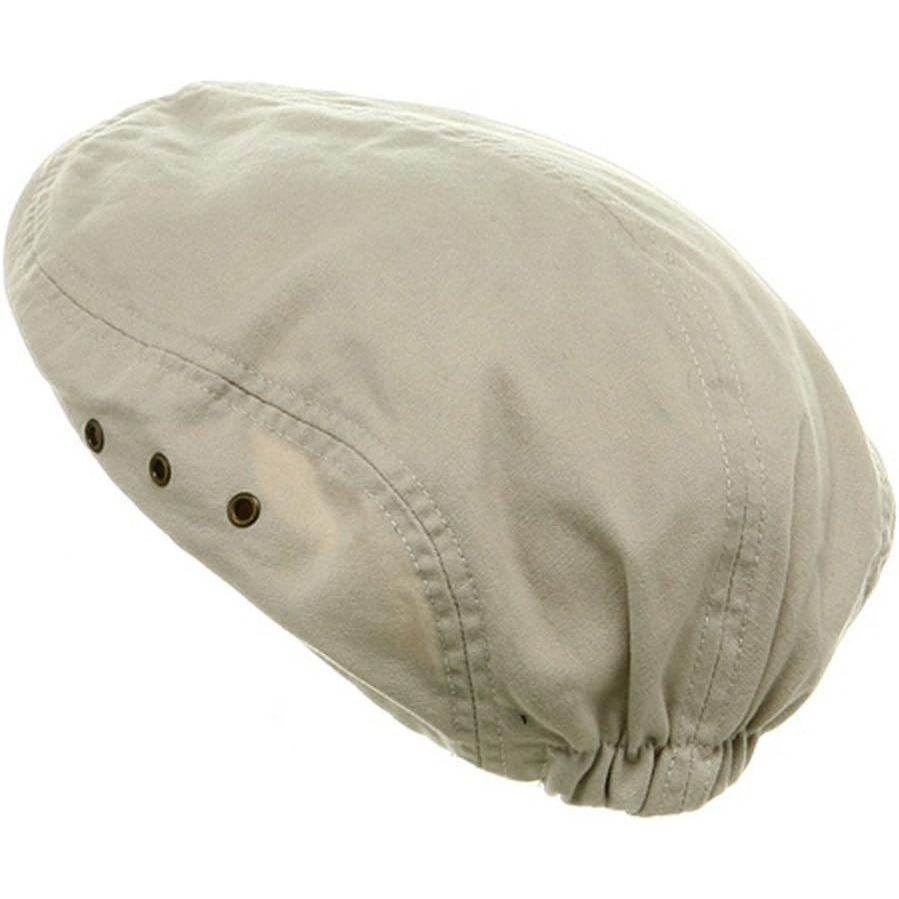 Buy now Washed Canvas Golfing Beret Ivy Ascot Cabbie Cap Stone at indiglob india