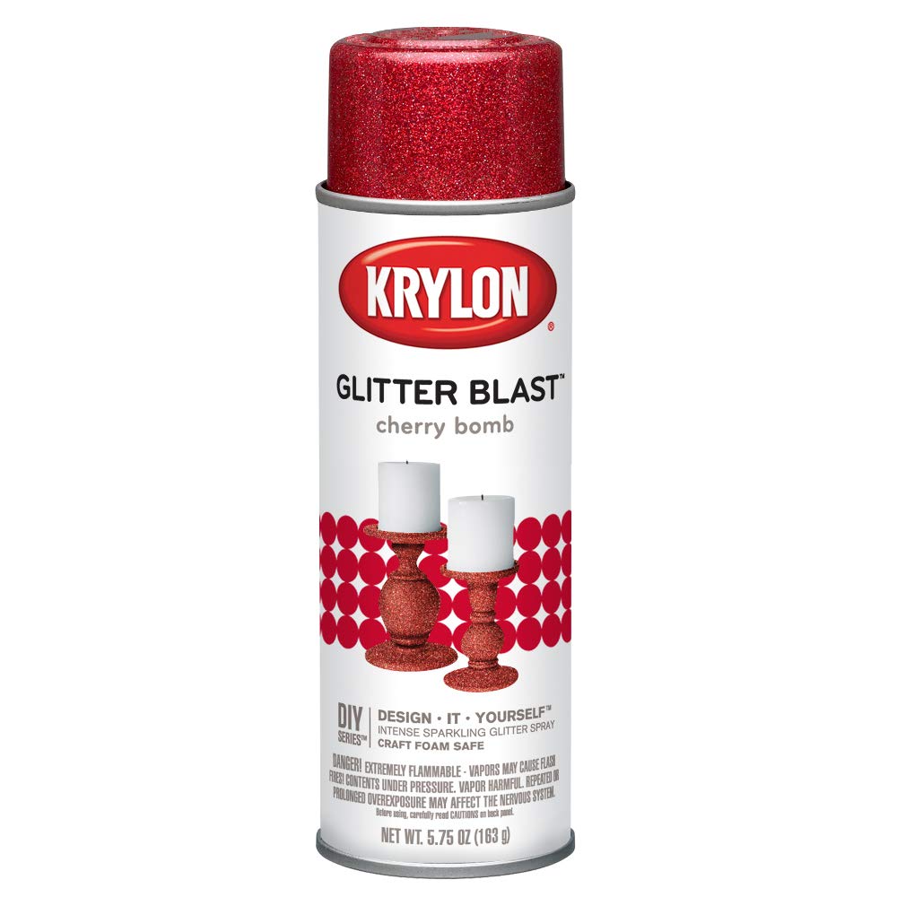 Buy now Krylon K03806A00 Glitter Blast Glitter Spray Paint for Craft Projects, Cherry Bomb Red, 5.75 oz at indiglob india