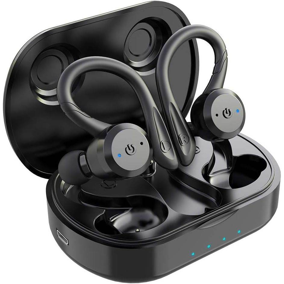 APEKX Wireless Earbuds Bluetooth 5.3: IPX7 Waterproof, Stereo Sound, Built-in Mic, Earbuds for Gym & Workouts, True Wireless Earphones (Black) - My Store