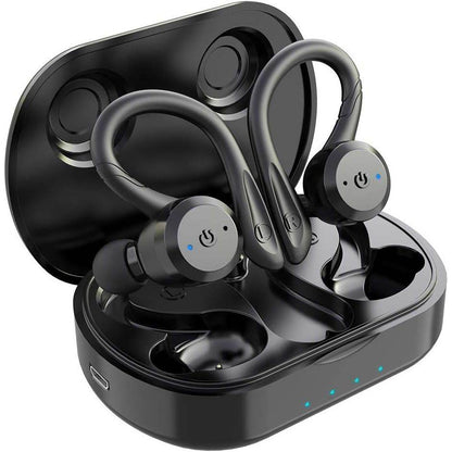 APEKX Wireless Earbuds Bluetooth 5.3: IPX7 Waterproof, Stereo Sound, Built-in Mic, Earbuds for Gym & Workouts, True Wireless Earphones (Black) - My Store