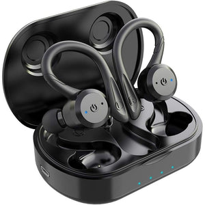 APEKX Wireless Earbuds Bluetooth 5.3: IPX7 Waterproof, Stereo Sound, Built-in Mic, Earbuds for Gym & Workouts, True Wireless Earphones (Black)