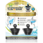 Buy now StopShroom Tub 2 Pack Universal Stopper for Bathtub and Bathroom Sink Drains, Black Plug 2pk, 2 Count at indiglob india