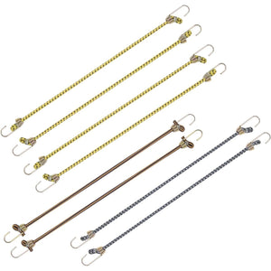 KEEPER - 10" Mini Bungee Cords in Assorted Colors, ( Pack of 8)