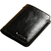 Men's Italian Genuine Cowhide Leather Extra Capacity RFID Bifold Wallet - 2 Black