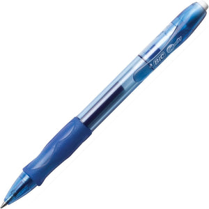 BIC Gelocity Original Blue Gel Pens, Medium Point (0.7mm), 4-Count Pack, Retractable Gel Pens With Comfortable Grip