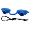 Super Sunnies Evo Flexible Tanning Bed Goggles UV Eye Protection Black Glasses, FDA Compliant - Blue