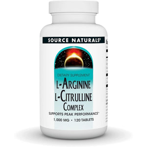 Source Naturals L-Arginine L-Citrulline Complex, 120 Tablets, 1000 mg