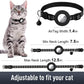 2 Pack Airtag Cat Collars, Reflective Cat Collar with Silicone Airtag Holder and Bell, Breakaway Cat Collars with Round Safety Buckle for Boy and Girl Cats, Adjustable for 7.5-12.5", Black