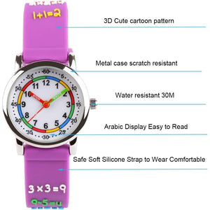 Venhoo Kids Watches 3D Cute Cartoon Waterproof Silicone Children Toddler Wrist Watches Time Teacher Gifts for 3-10 Ages Boys Little Child-Universe…