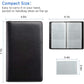 Sooez Leather Professional Business Card Book Holder Organizer, 240 Capacity Credit Card Booklet, PU Name Cards Holder Storage File for Men Women, 7.7 x 4.5 Inch, Black