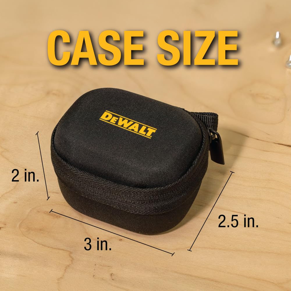 Buy now DEWALT Heavy Duty Protective Headphone Case for TWS Earbuds & Wearable Speaker, Compact Lightweight w/EVA Headphone Case Hard Shell, Shockproof, Water-Resistant, Soft Interior & Accessory Mesh Pocket at indiglob india
