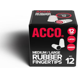 Swingline Rubber Finger Tips, Medium/Large, Size 12, Finger Cots, 12 Count, 1 Pack (54032)