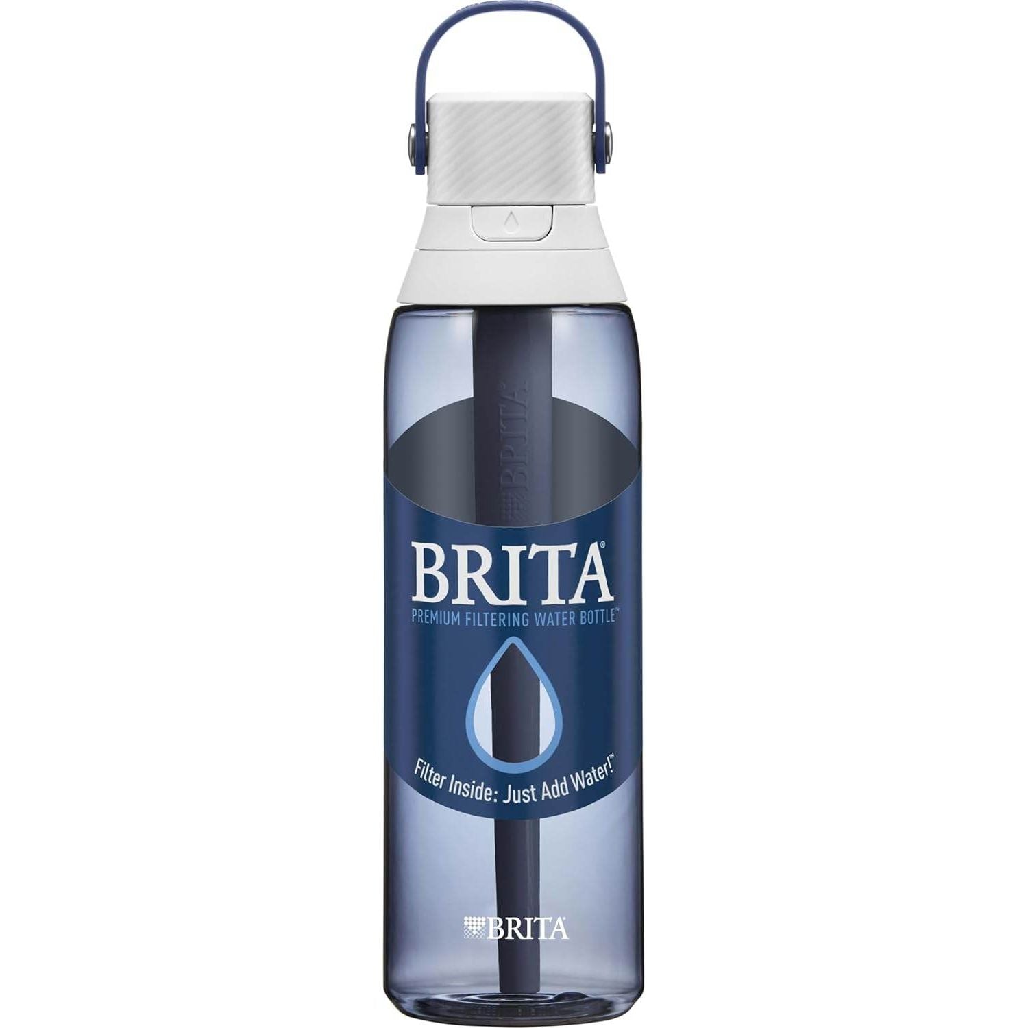 Brita Hard-Sided Plastic Premium Filtering Water Bottle, BPA-Free, Reusable, Replaces 300 Plastic Water Bottles, Filter Lasts 2 Months or 40 Gallons, Includes 1 Filter, Night Sky - 26 oz. - My Store