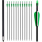 Archery Targeting Arrows 28inch Practice Arrows for Recurve Bow Fiberglass Training Arrows for Kids Youth and Teens (12Pcs/6Pcs)