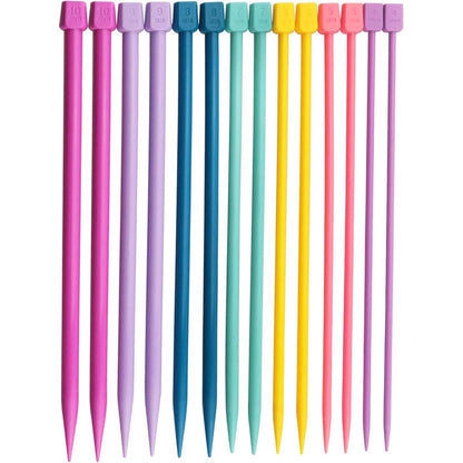 Buy now ITROLLE Knitting Needle 14PCS 4mm 5mm 6mm 7mm 8mm 9mm 10mm Colourful Single Pointed Knitting Straight Pins at indiglob india