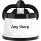 AnySharp – GLOBAL – Hands Free Knife Sharpener - Easy to Use Sharpening Tool with PowerGrip Suction Base and 20-Degree Pre-set Angle - For All Knives: Chef’s, Serrated, and Hardened Steel - Blue