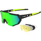 X-TIGER Polarized Sports Sunglasses with 5 Interchangeable Lenses,Mens Womens Cycling Bike Glasses,Baseball Running Fishing