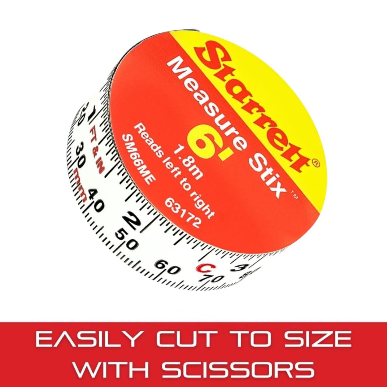 Buy now Starrett Tape Measure Stix with Adhesive Backing - Mount to Work Bench, Saw Table, Drafting Table - 3/4" x 2m/6', English Metric, Left-Right Reading - SM66ME at indiglob india