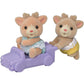 Calico Critters Persian Cat Twins - Two Collectible Figures & Pushcart Accessory Included