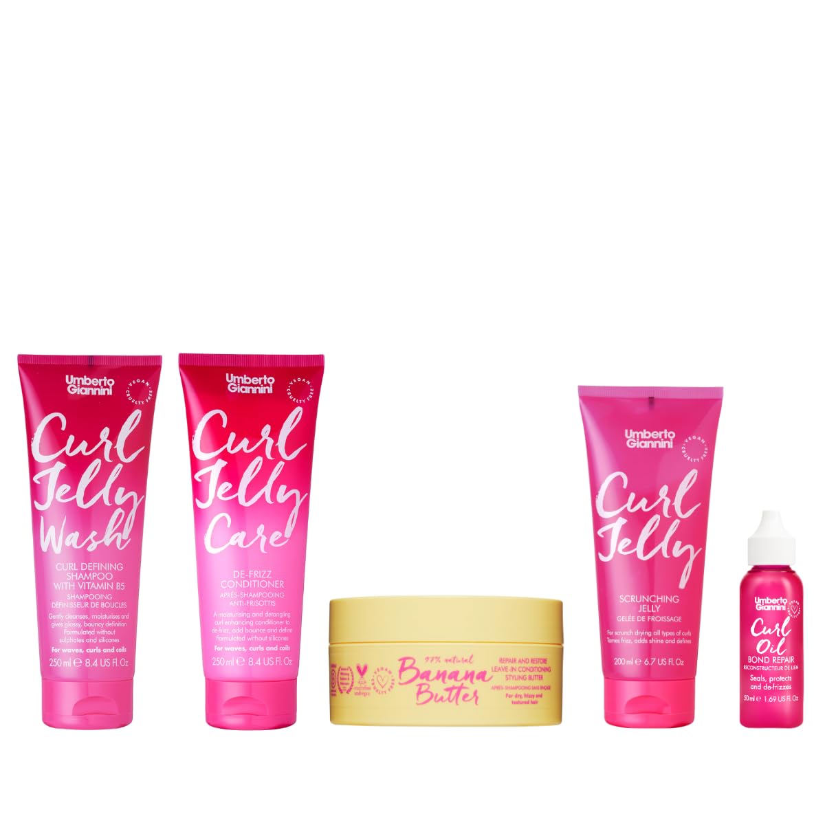 Buy now Umberto Giannini Curl Jelly Scrunching Jelly 6.7 fl Oz - Frizz Solution Defining Hair Gel for 2a-4c Curly, Wavy, Coily Hair - Vegan & Cruelty-Free Coily Hair Kit at indiglob india