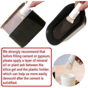 Bigger Oval Silicone Planter Mold, Oval Shape 7 x 3.3 Inch (L x H), Silicone Model for Concrete Flower Pots, DIY Succulent Plant Concrete Model, Concrete Pot Mold