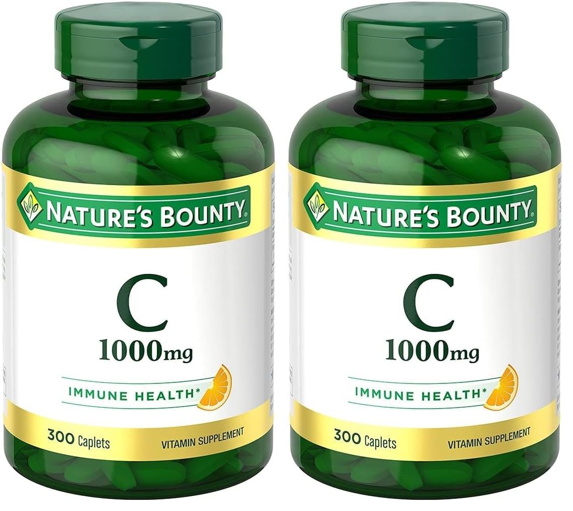 Buy now Nature's Bounty Vitamin C 1000mg, Supports Immune and Antioxidant Health, Vitamin C Supplement, 1 Per Day, 300 Vegetarian Caplets at indiglob india
