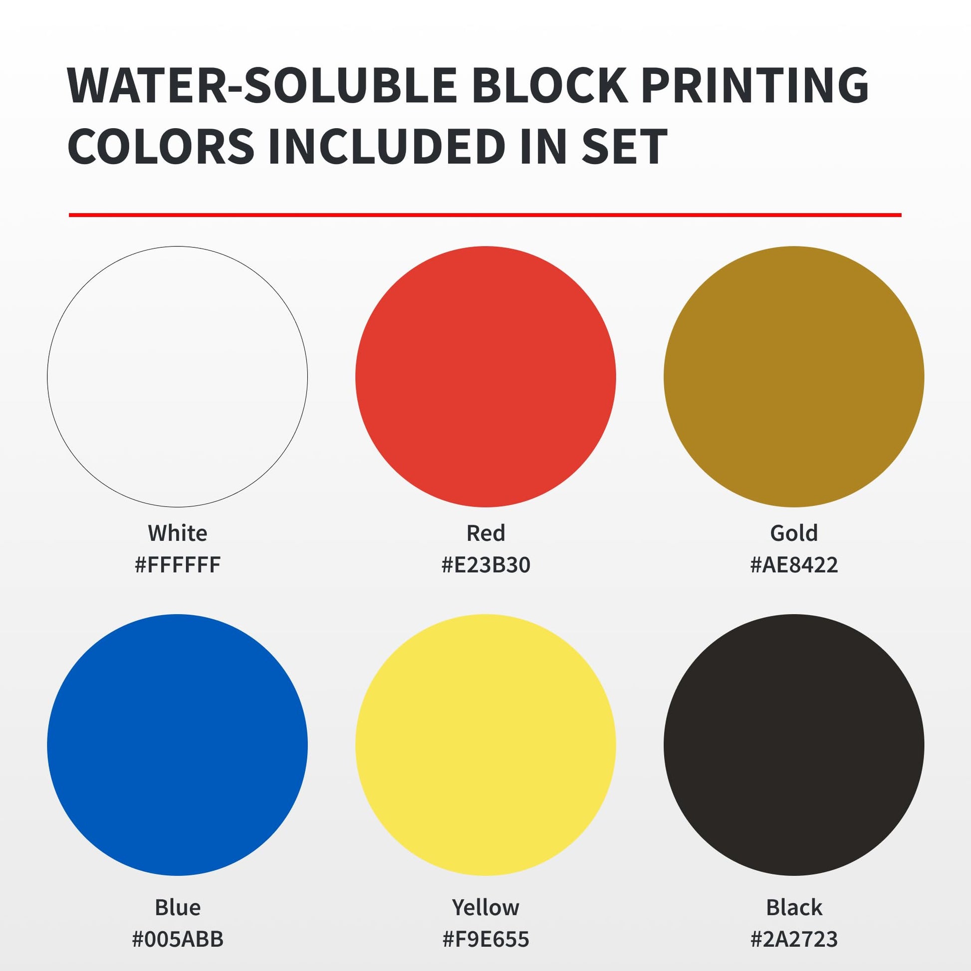 Buy now Speedball 3470 Water-Soluble Block Printing Ink Starter Set ƒ?? 6 Bold Colors with Satiny Finish - 1.25 FL OZ Tubes, Multicolor at indiglob india