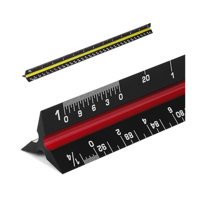 Mr. Pen Architectural Scale Ruler, 12 Inch, White, Contractor's Scaling Ruler, Drawing & Drafting Tool