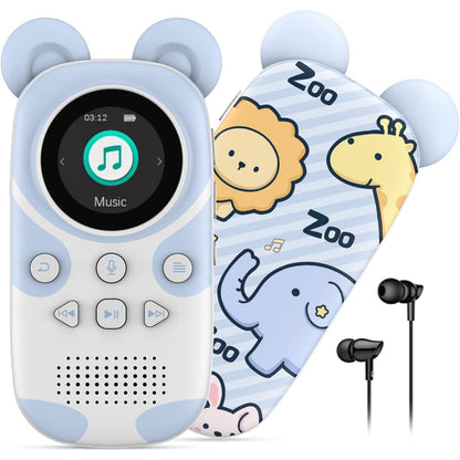 RUIZU 64GB MP3 Player for Kids, Cute Panda Portable Music Player MP3, Child MP3 Player with Bluetooth 5.3, Speaker, FM Radio, Voice Recorder, Alarm Clock, Stopwatch, Pedometer, Support up to 128GB