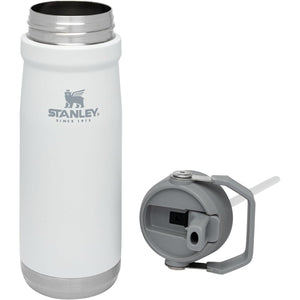 Stanley IceFlow Flip Straw Water Bottle 22 oz | Built-In Straw for Travel and Sports | Lightweight and Leak Resistant | Insulated Stainless Steel | BPA-Free | Polar