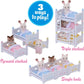 Calico Critters Triple Baby Bunk Beds - Dollhouse Furniture Set for Ages 3+