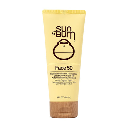Sun Bum Original SPF 50 Sunscreen Face Lotion - Broad Spectrum Moisturizing Facial Sunscreen with Vitamin E -Fragrance Free - Travel Size - 3 oz