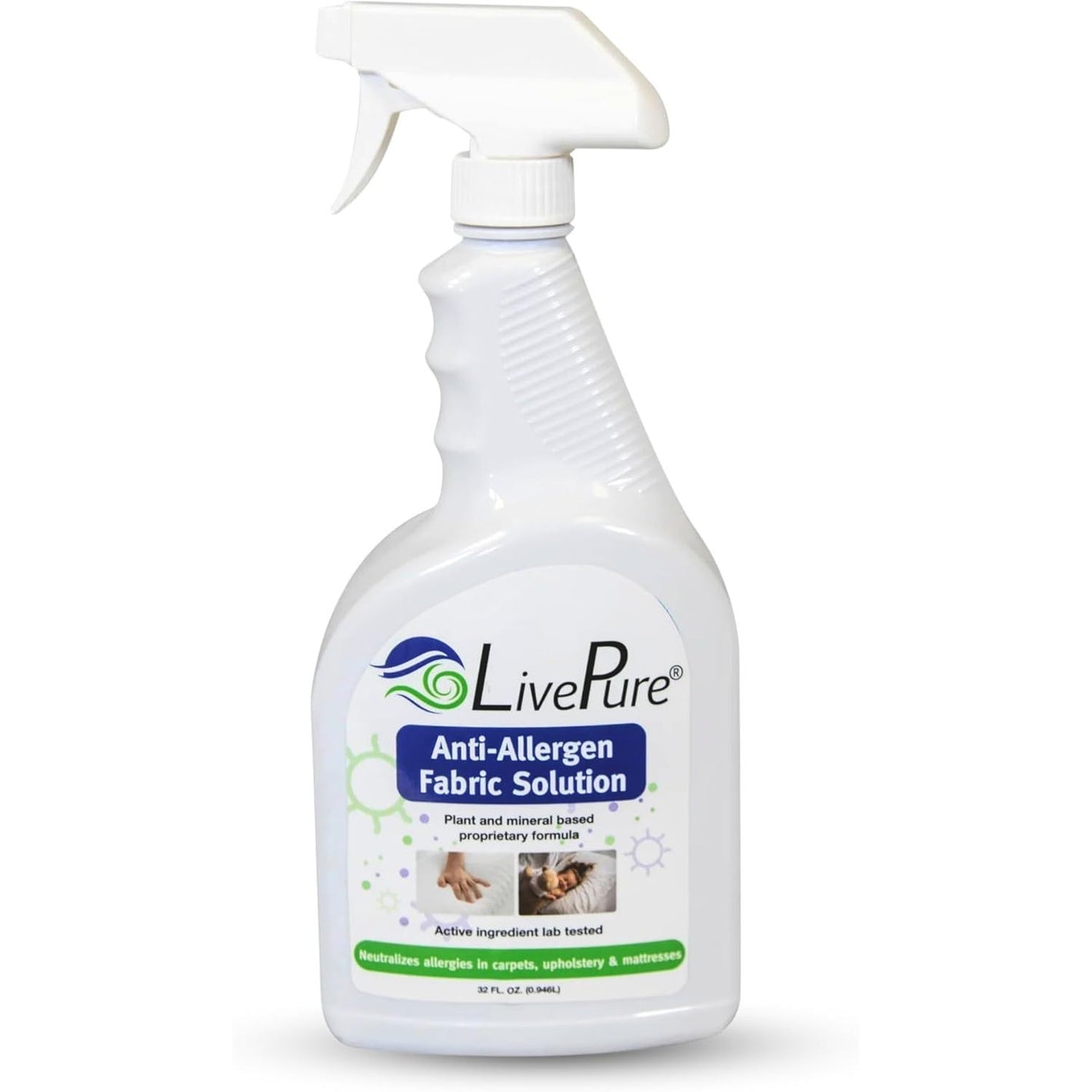 LivePure Anti-Allergen 32 OZ Fabric Spray for Household Surfaces