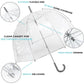 totes Women's Clear Bubble Umbrella – Transparent Dome Coverage – Large Windproof and Rainproof Canopy – Ideal for Weddings, Proms or Everyday Protection, Clear