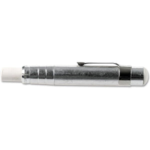 Charles Leonard Pen Style Aluminum Chalk Holder with Chalk, Silver (74541)