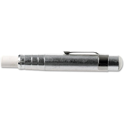 Charles Leonard Pen Style Aluminum Chalk Holder with Chalk, Silver (74541)