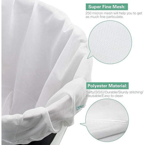 Brew Bags Extra Large Reusable 2 Pack 250 Micron Fine Mesh Bag for Fruit Cider Apple Grape Wine Press Drawstring Straining Brew in a Bag (2 pack-22"×26")