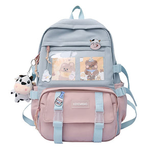 Buy now JQWSVE Kawaii Backpack with Kawaii Pins and Accessories Cute Backpack Aesthetic Backpack Women Lightweight Travel Rucksack at indiglob india