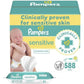 Pampers Baby Wipes Sensitive, Water Based Baby Wipes, Hypoallergenic and Unscented Baby Wipes, 56 Wipes Total (1 Flip-Top Packs)