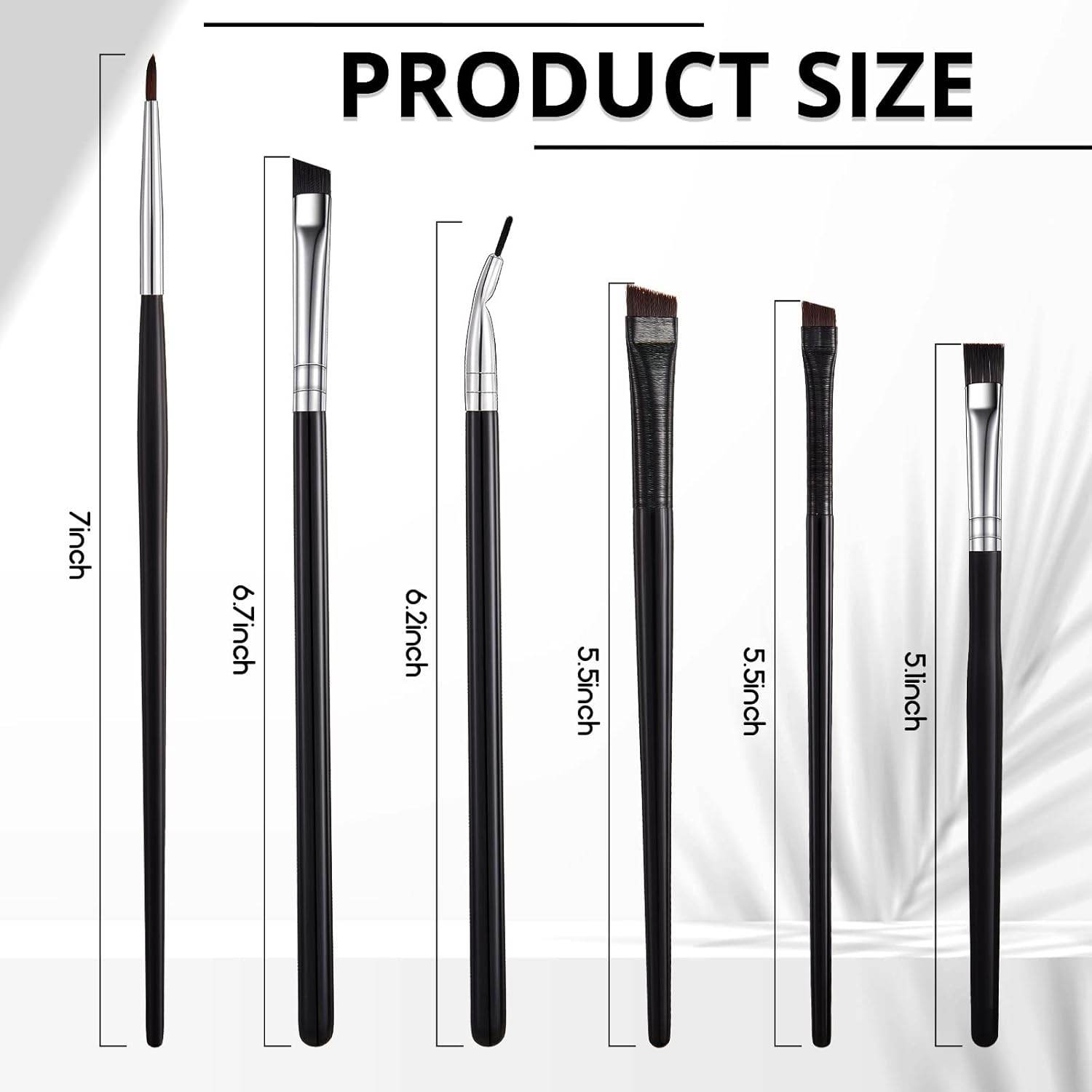 12 Pieces Eyeliner Brushes Set, Slanted Makeup Gel Eyeliner Brush Line Fine Bent Eyeliner Brush Pointed Round Makeup Brush Angled Eyeliner Makeup Tool for Girls Women Cosmetic Applicators - My Store