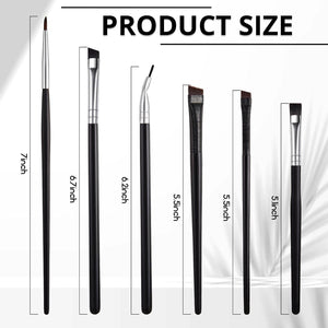 12 Pieces Eyeliner Brushes Set, Slanted Makeup Gel Eyeliner Brush Line Fine Bent Eyeliner Brush Pointed Round Makeup Brush Angled Eyeliner Makeup Tool for Girls Women Cosmetic Applicators - My Store